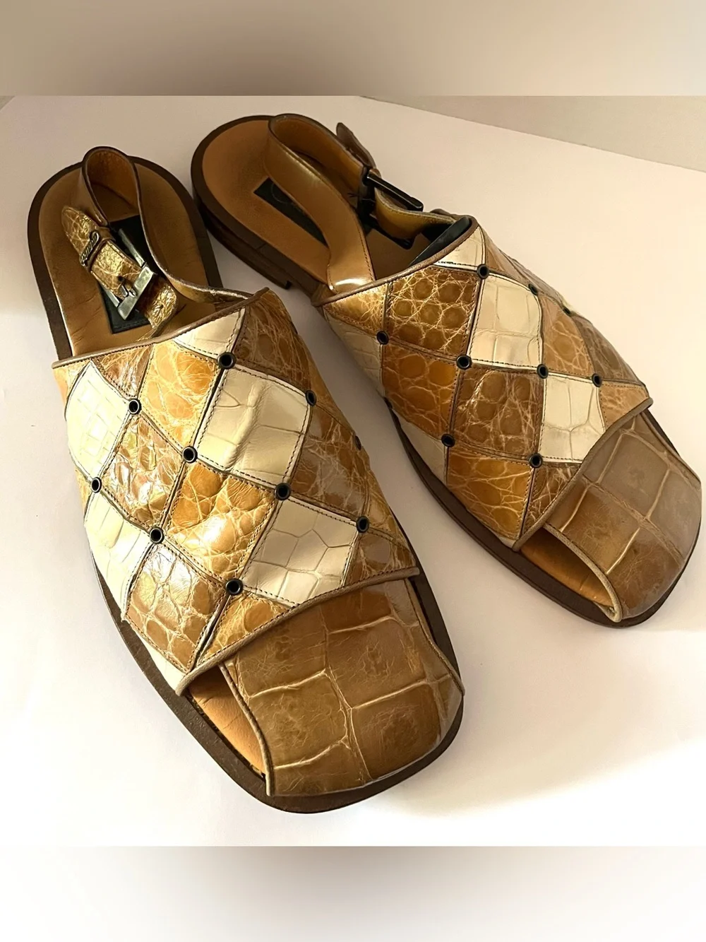 Mauri Patchwork Alligator SLingback Men's Dress Sandals